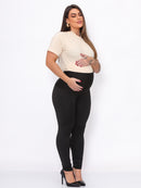 Kit 2 Calças Gestante: Legging Maternidade Pretas Zero Transparencia