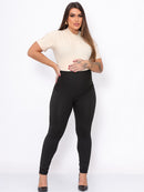 Kit 4 Peças para Gestante – Legging, Flare, Bermuda e Calça Montaria Cirrê | Pretas em Suplex, Confortáveis e Zero Transparência