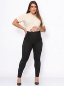 Kit 2 Calças Gestante: Legging Maternidade Pretas Zero Transparencia