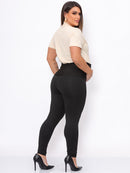 Kit 2 Calças Maternidade: Legging Gestante + Bermuda Short Preta (Zero Transparência)