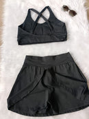 Conjunto Top + Saia Shorts de Treino