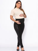 Kit 3 Peças Gestante: Legging Bermuda Calça Montaria Cirre Pretas Super Zero Transparencia