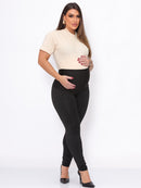 Kit 2 Calças Gestante: Legging Maternidade Pretas Zero Transparencia
