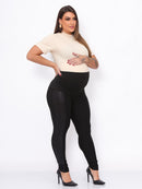 Kit 4 Peças para Gestante – Legging, Flare, Bermuda e Calça Montaria Cirrê | Pretas em Suplex, Confortáveis e Zero Transparência