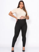 Kit 3 Peças Gestante: Legging Bermuda Calça Montaria Cirre Pretas Super Zero Transparencia