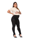 Legging Gestante Montaria Maternidade em Suplex e Cirrê com Cintura Alta Anatômica