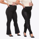 Kit 2 Calças Gestante : Flare + Legging Montaria Cirre Maternidade Zero Transparencia