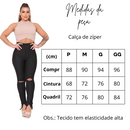 Calça Legging Bandagem Skinny Diversas Cores | Zíper na Perna | Rasgo no Joelho