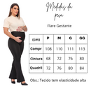 Kit Gestante 2 Peças: Calça Flare + Bermuda Short Maternidade Pretas Zero Transparencia