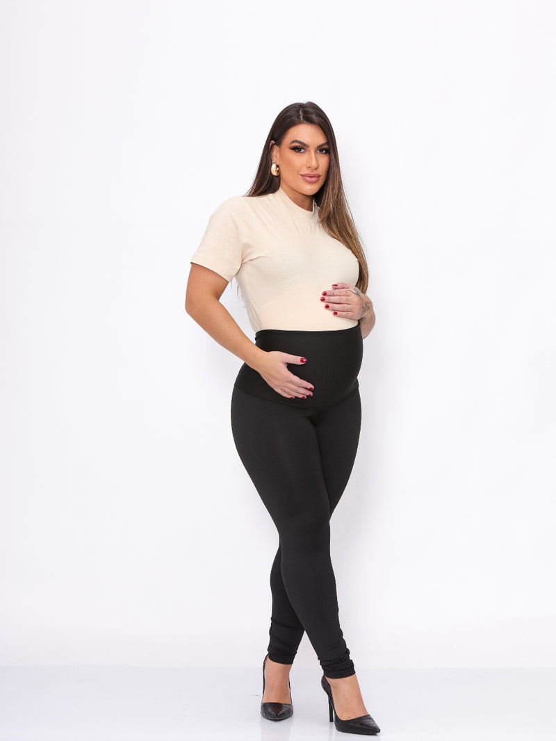 Kit Maternidade 3 peças Gestante Bermuda Flare Legging Suplex
