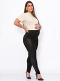Kit 2 Calças Maternidade: Montaria Cirrê Preta + Legging Gestante Opaca (Zero Transparência)