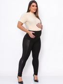 Kit 2 Calças Maternidade: Montaria Cirrê Preta + Legging Gestante Opaca (Zero Transparência)