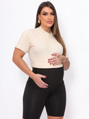 Short Gestante em Suplex – Cós Alto Anatômico e Conforto Total
