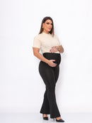 Kit Maternidade 3 peças Gestante Bermuda Flare Legging Suplex