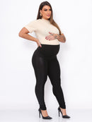 Kit 2 Calças Gestante : Flare + Legging Montaria Cirre Maternidade Zero Transparencia