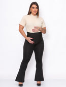 Flare Gestante Legging Maternidade em Super Suplex com Cintura Alta Anatômica