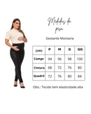 Legging Gestante Montaria Maternidade em Suplex e Cirrê com Cintura Alta Anatômica