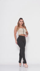 Calça Legging Feminina Cós Duplo com Elástico – Alta Compressão e Zero Transparência