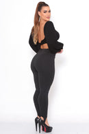 Calça legging pezinho feminina com cós duplo e alta sustentação