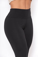 Calça legging feminina preta com modelagem skinny
